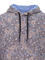 Horatio Trippy Paisley Printed Hoodie - Grey