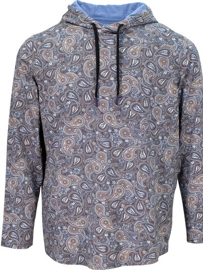 Lords of Harlech Horatio Trippy Paisley Printed Hoodie - Grey product