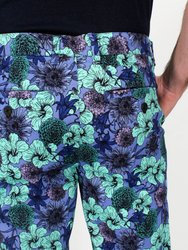 Jack Lux Hibiscus Garden Pants In Blue