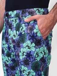 Jack Lux Hibiscus Garden Pants In Blue