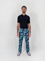 Jack Lux Hibiscus Garden Pants In Blue - Hibiscus Garden Blue