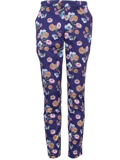 Lords of Harlech Jack Lux Spaced Floral Pant - Navy product