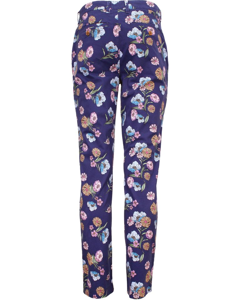 Jack Lux Spaced Floral Pant - Navy