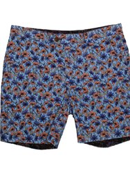 John Floral Stem Shorts - Blue