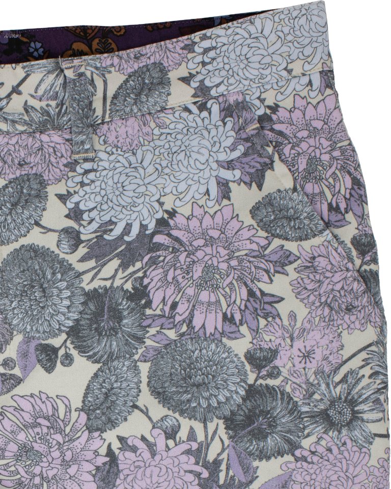 John Lux Mums Floral Lavender Shorts