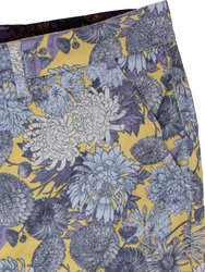 John Lux Mums Floral Yellow Shorts