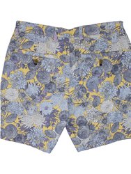John Lux Mums Floral Yellow Shorts