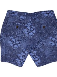 John Lux Paisley Floral Navy Shorts