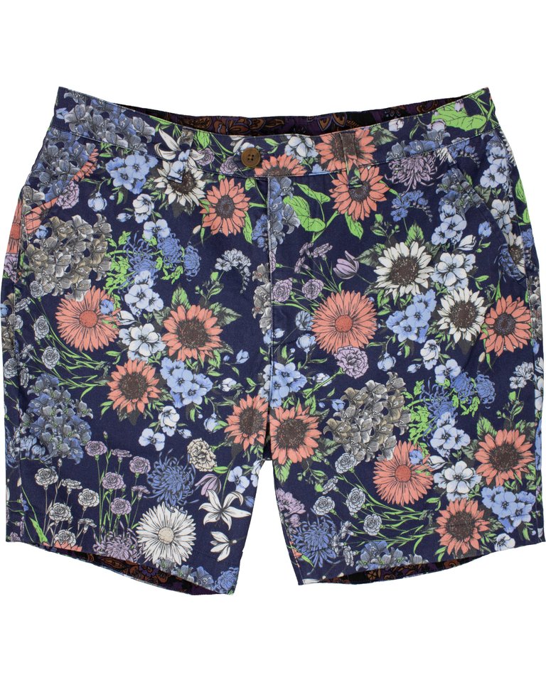 John Lux Rumspringa Floral Navy Shorts - Rumspringa Floral Navy