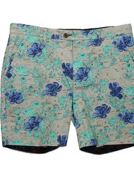 John Oriental Hibiscus Shorts - Tan