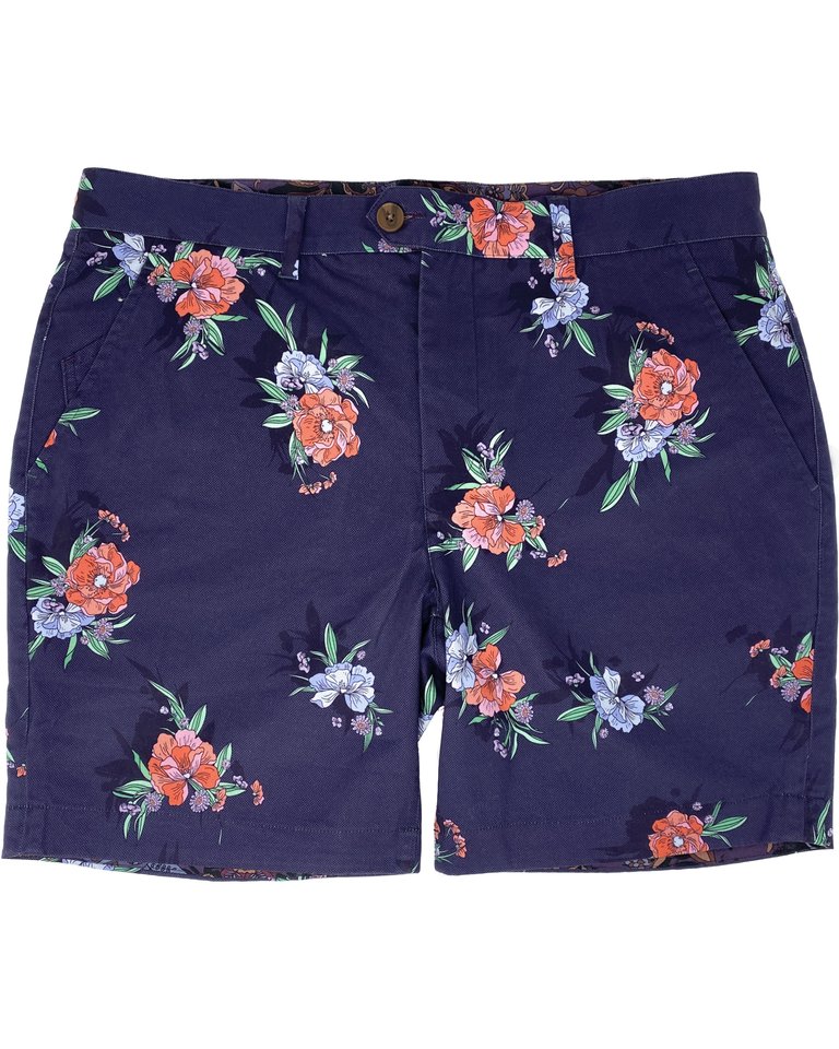 John Oxford Harmony Flat Front Short - Navy - Navy