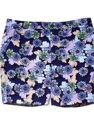 John Snap Floral Flat Front Short - Navy - John Snap Floral Navy