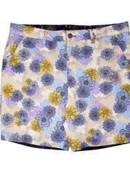 John Snap Floral Flat Front Short - Pumice - John Snap Floral Pumice