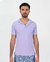 Johnny Coral Towel Polo Shirt In Lavender - Lavender Coral