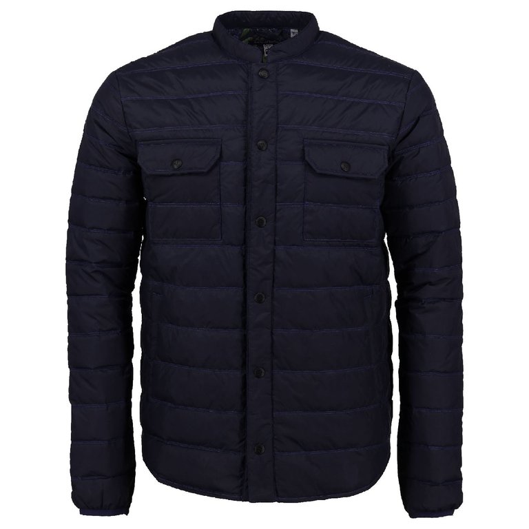 Mao Packable Waxdown Jacket Navy - Navy