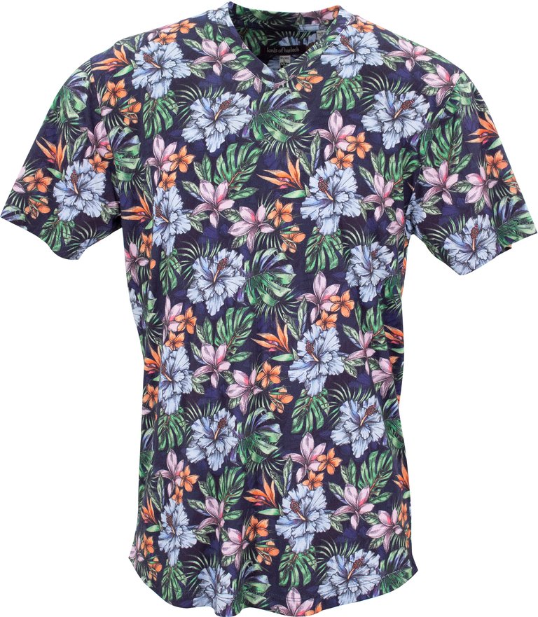Maze Colorful Floral Navy - Navy