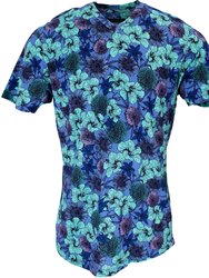Maze Hibiscus Garden Shirt In Blue