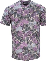 Maze Mums Floral Lavender V-Neck Shirt - Mumms Floral Lavender