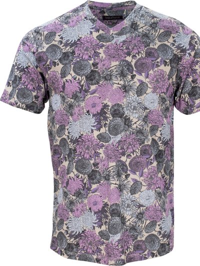 Lords of Harlech Maze Mums Floral Lavender V-Neck Shirt product
