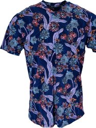 Maze Ocean Floral Shirt - Ocean Floral Navy