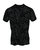 Maze Outline Floral V-neck Tee - Black