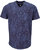 Maze Outline Floral V-neck Tee - Navy - Maze Outline Floral Navy