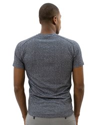 Maze Script Charcoal V-Neck Tee