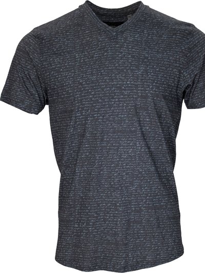 Lords of Harlech Maze Script Charcoal V-Neck Tee product