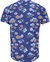 Maze Spaced Floral V-Neck Tee - Navy