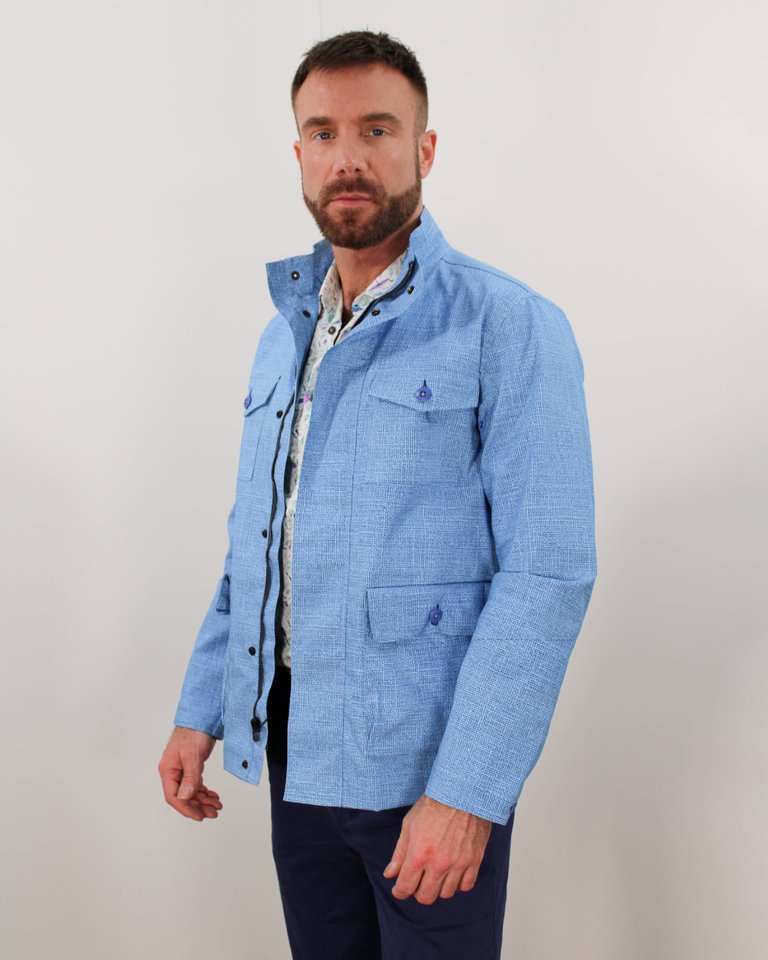 Mission Burlap Jacket Blue - Blue