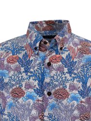 Morris Coral Garden Shirt In Pumice
