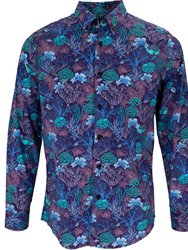 Morris Coral Garden Shirt In Purple