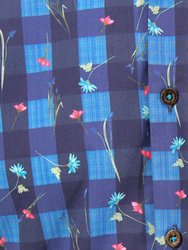 Morris Flower Gingham Navy