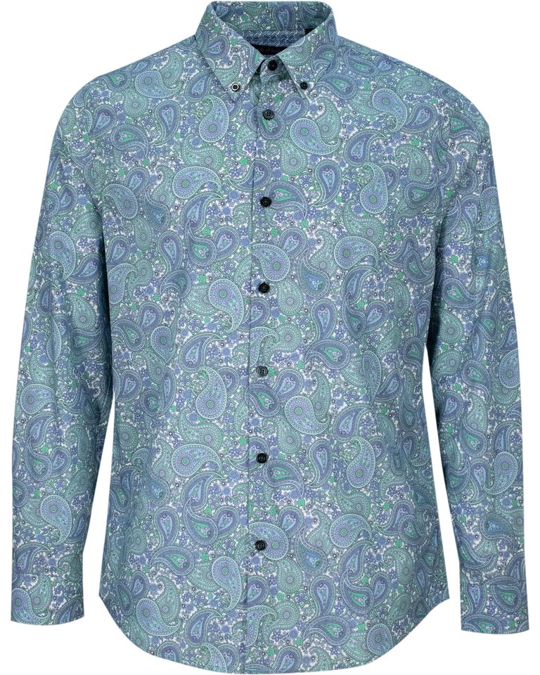 Morris Pow Paisley Shirt - Clover - Morris Pow Paisley Clover