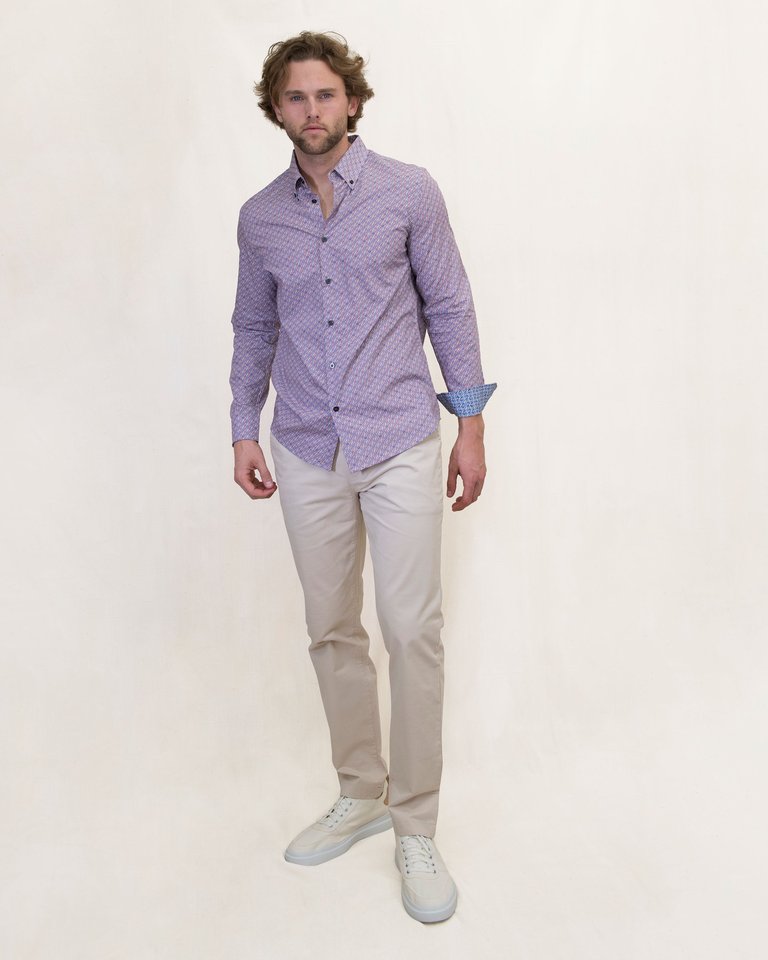 Morris Rectangles Shirt - Melon