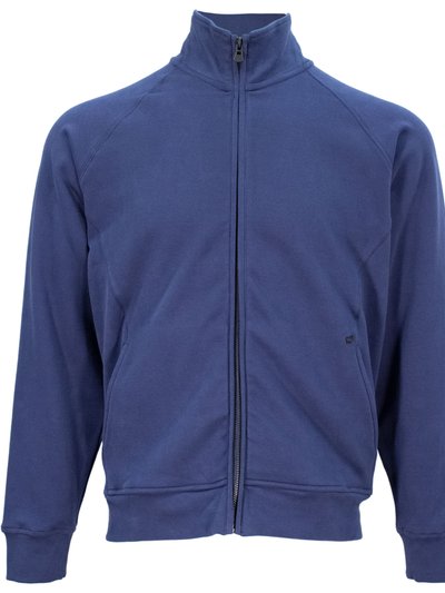 Lords of Harlech Neville Embossed Full-Zip Jacket - Navy product