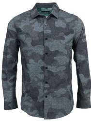 Nigel Chevron Camo Grey Shirt - Chevron Camo Grey