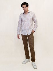 Nigel Cutout Oxford Shirt - Pumice