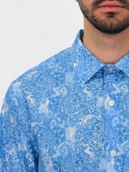 Nigel Paisley Wave Shirt In Blue