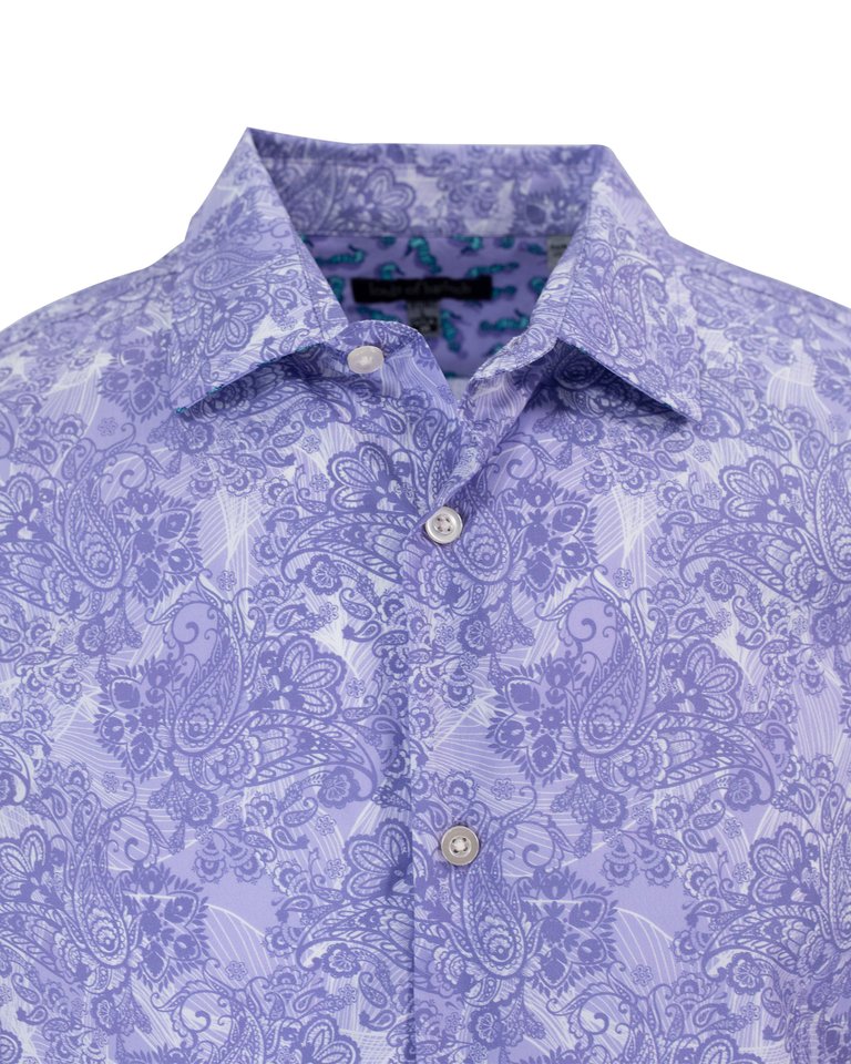 Nigel Paisley Wave Shirt In Lavender