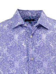 Nigel Paisley Wave Shirt In Lavender