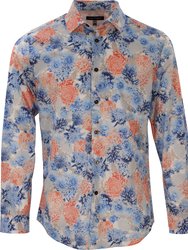 Nigel Patio Floral Shirt Sky - Patio Floral Sky