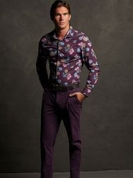 Nigel Spaced Floral Shirt - Plum