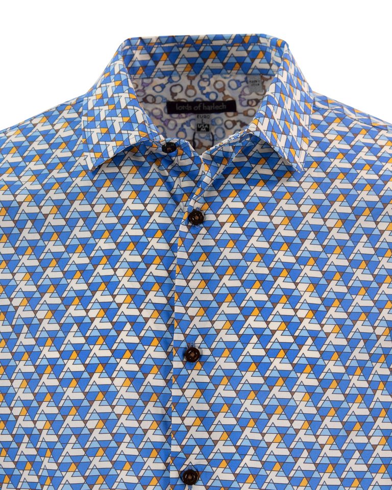 Nigel Triangles Blue Shirt