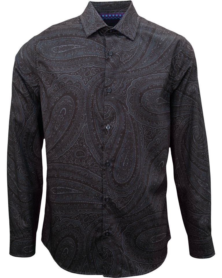 Norman Caserta Paisley Shirt - Black