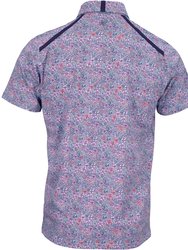 Pietro Flower Field Polo Shirt - Shadow Pink