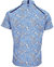 Pietro Handcut Floral Polo Shirt - Blue