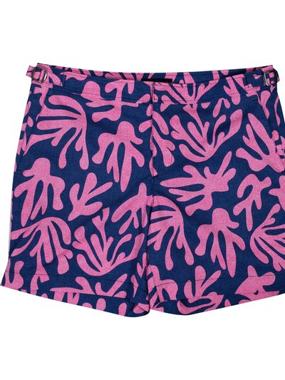 Lords of Harlech Pool Loop Coral Canvas Swim Short In Pink product
