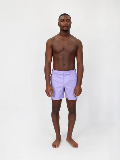 Lords of Harlech Pool Oxford Swim Short In Lavender product