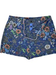 Quack 2 Rumspringa Floral Navy Swim Trunk